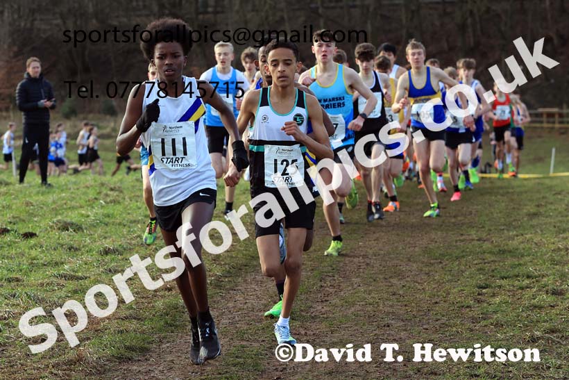 Boys Under-15s 2024 Northern Cross Country Champs., Sedgefield. Photo: David T. Hewitson/Sports for All Pics
